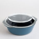 Alberto glass dark blue casserole with lid 2l image number 0