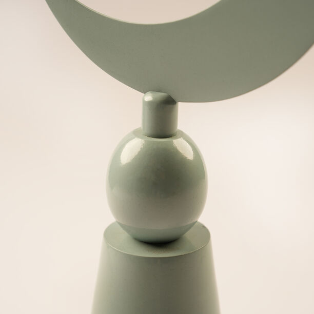 Homez Metal Ramadan Crescent Moon With Spherical Base, Green 32*8*15Cm image number 1