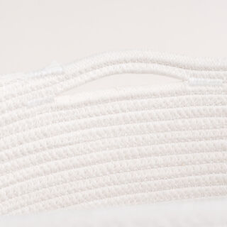Homez woven basket 30*33 top white & bottom grey with hidden handle