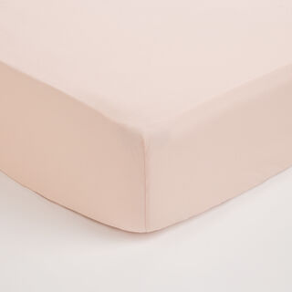 Boutique Blanche Fitted Sheet 100% Cotton 200Tc Percale King, Pink 180*200 Cm