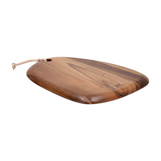 Pebble Shaped Cutting Board/ Leather String