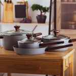 Alberto 7Pcs Non Stick Grey Cookware Set image number 4