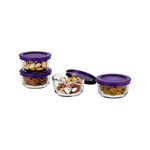 Kitchen classics transparent glass food storage set with lids 8 pcs 0.23L image number 1