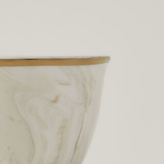 La Mesa 12 Pieces Marble Arabic Coffee Cups Gold