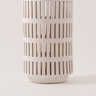 Homez Ceramic Lantern, White 15.5*15.5*28Cm