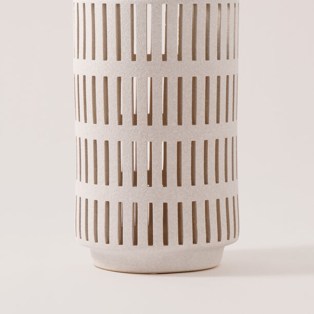 Homez Ceramic Lantern, White 15.5*15.5*28Cm image number 2