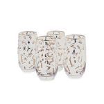 La Mesa 4 Pcs Glass Tall Tumblers Tashkeel Gold image number 0