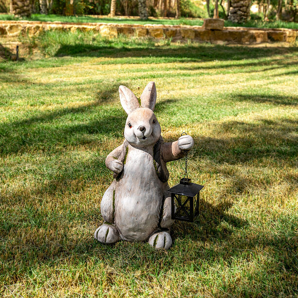 Rabbit With Black Lantern 23.5*23*40 cm image number 0