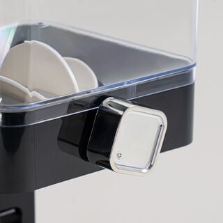 Alberto plastic double cereal dispenser square, black 3700ml