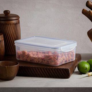 Alberto Plastic Food Saver Rect Shape V:2.5L Blue Lid