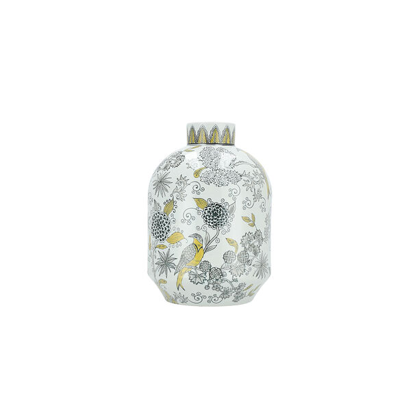 Vase White Base And Bird Pattern 22 *22 * 31 cm image number 1