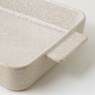 La Mesa stoneware oven to table rectangular dish 38*28.5*6cm, beige