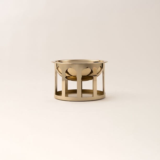 Qourb gold metal bowl 23*23*15 cm image number 1