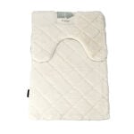 كوتاج سجادة حمام بوليستر أبيض 60*90 سم image number 3