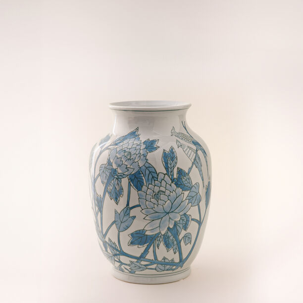 Homez blue and white ceramic vase 22*22*30 cm image number 0