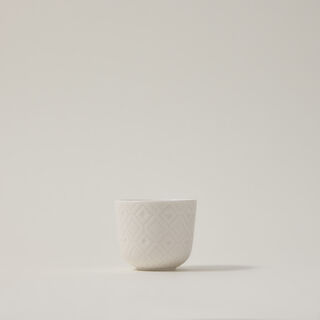 دلتي طقم أكواب شاي وفناجين قهوة سعودية زجاج وبورسلان أبيض 18 قطعة