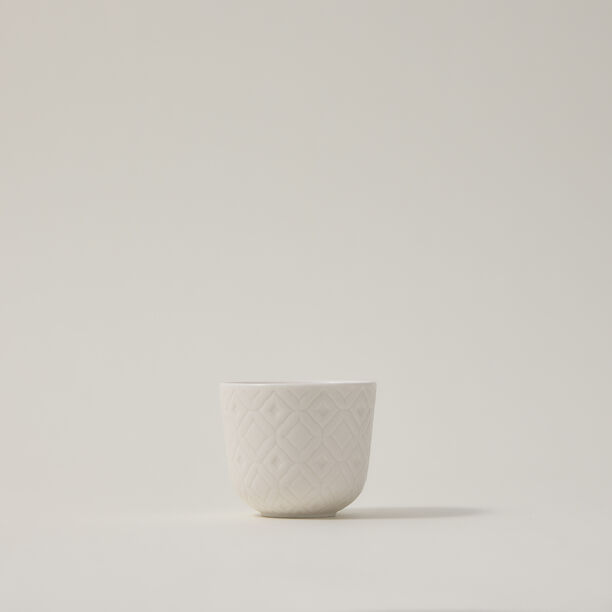 Dallaty white porcelain and glass Tea and coffee cups set 18 pcs image number 3