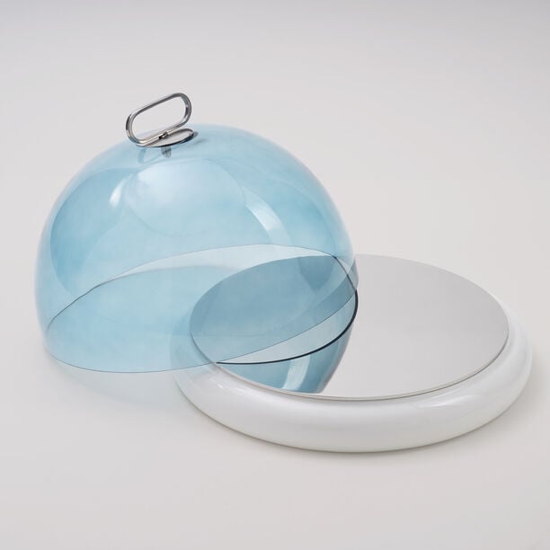 Marjan Collection La Mesa Cake Stand With Glass Lid image number 1