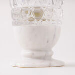 Homez glass candle with banswara marble base in gift box image number 2