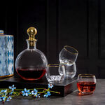 5 Pcs Round Decanter Set Gold Lid image number 5