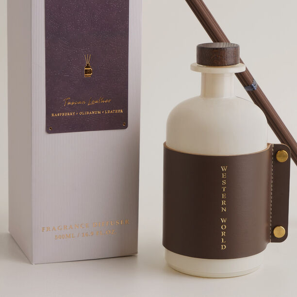 Homez tuscan leather reed diffuser 500ml image number 1