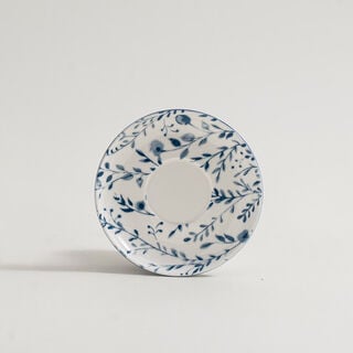 Dallaty white and blue porcelain English coffee cups set 12 pcs