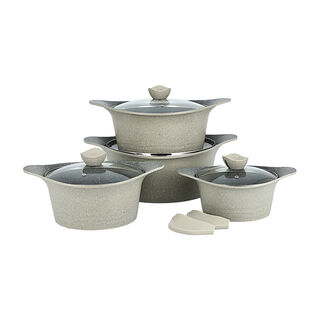 Alberto 8 Pcs Cookware Set Granite Green 20*24*28*32 cm