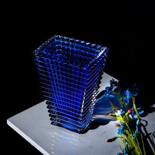 Glass Vase Red 13.5*9.6*20 cm
