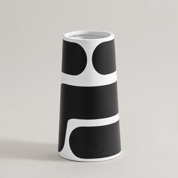 Homez black memphis ceramic vase 12.5*11*26cm image number 0