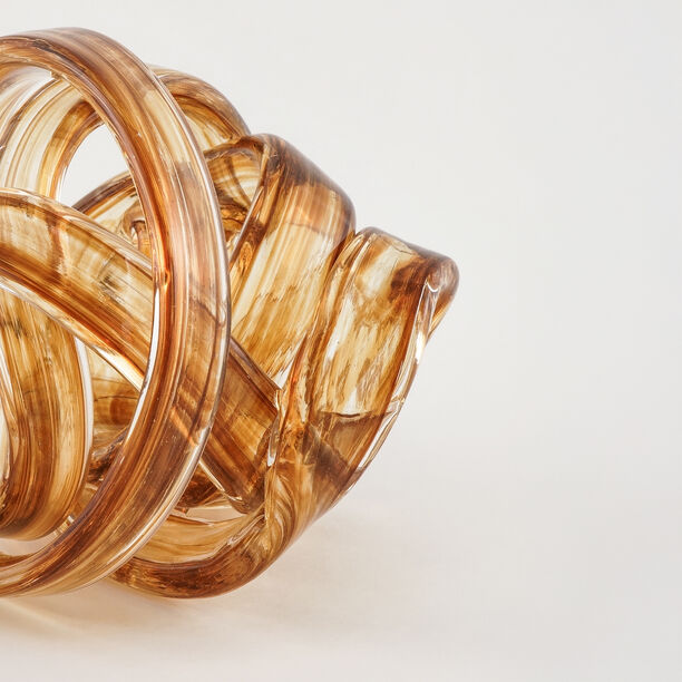 قطعة ديكور منزلية زجاج لون بني مقاس 15*15*15 سم image number 2