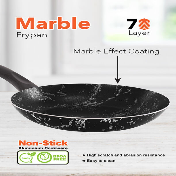 Grandi 4 piece marble frypan set black image number 2