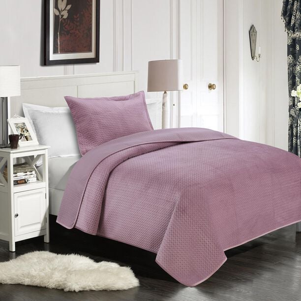 3 pieces Bedspread Purple image number 1