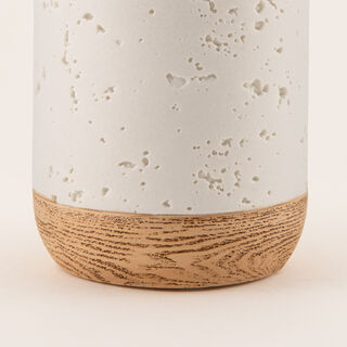 Homez White Polyresin Bathroom Tumbler, 7*7*11 Cm