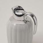 Dallaty pumpk steel vacuum flask grey & chrome 1L image number 2