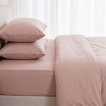 Boutique Blanche Fitted Sheet 100% Cotton 300Tc Sateen Queen, Blush 160*200 Cm image number 5