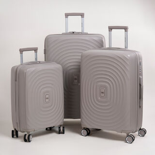 Travel vision durable PP 3 pcs luggage set, baby pink