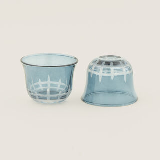 Dallaty 6pcs arabic coffee cup set, dark blue