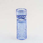 هومز حامل شموع زجاجي دايموند أزرق داكن 8.9*8.9*27.4 سم image number 1