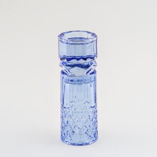 "Homez Dark Blue Diamond Glass Candle Holder 8.9*8.9*27.4 cm