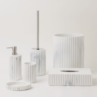 Homez polyresin waste bin, white 22*16.2*25.6cm