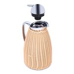 Dallety Stainless Steel Vacuum Flask Design Of Bamboo Light Beige 1L image number 2