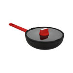 Deep Fry Pan with Glass Lid & Soft Touch Handle image number 0