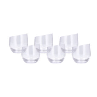 Set Of 4 Clear Ribbed Dof 300Ml