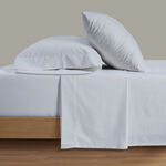Ambra Cotton King Size Fitted Sheets, White 200*200 Cm image number 0