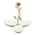 3 Condiment Bowl White&Satin Gold image number 0