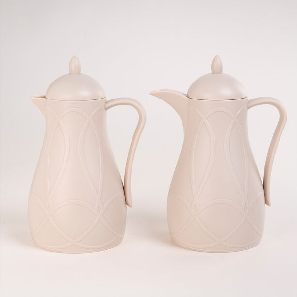 Dallaty beige plastic flask 1L 2 pcs image number 0