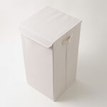 Homez polyester clothes organizer laundry box, beige 62*32*17 image number 3