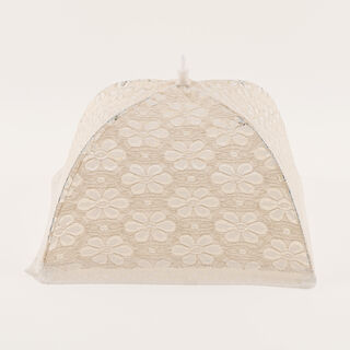 Alberto White Embroidered Foldable Food Cover 36Cm