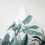 Boutique Blanche banana leaf embroidered cushion 50*50cm, green image number 3