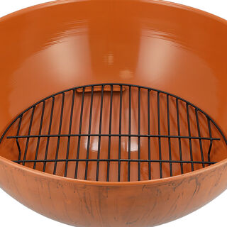 Wooden Texture Firepi Iron Bowl And Stainless Steel Lid